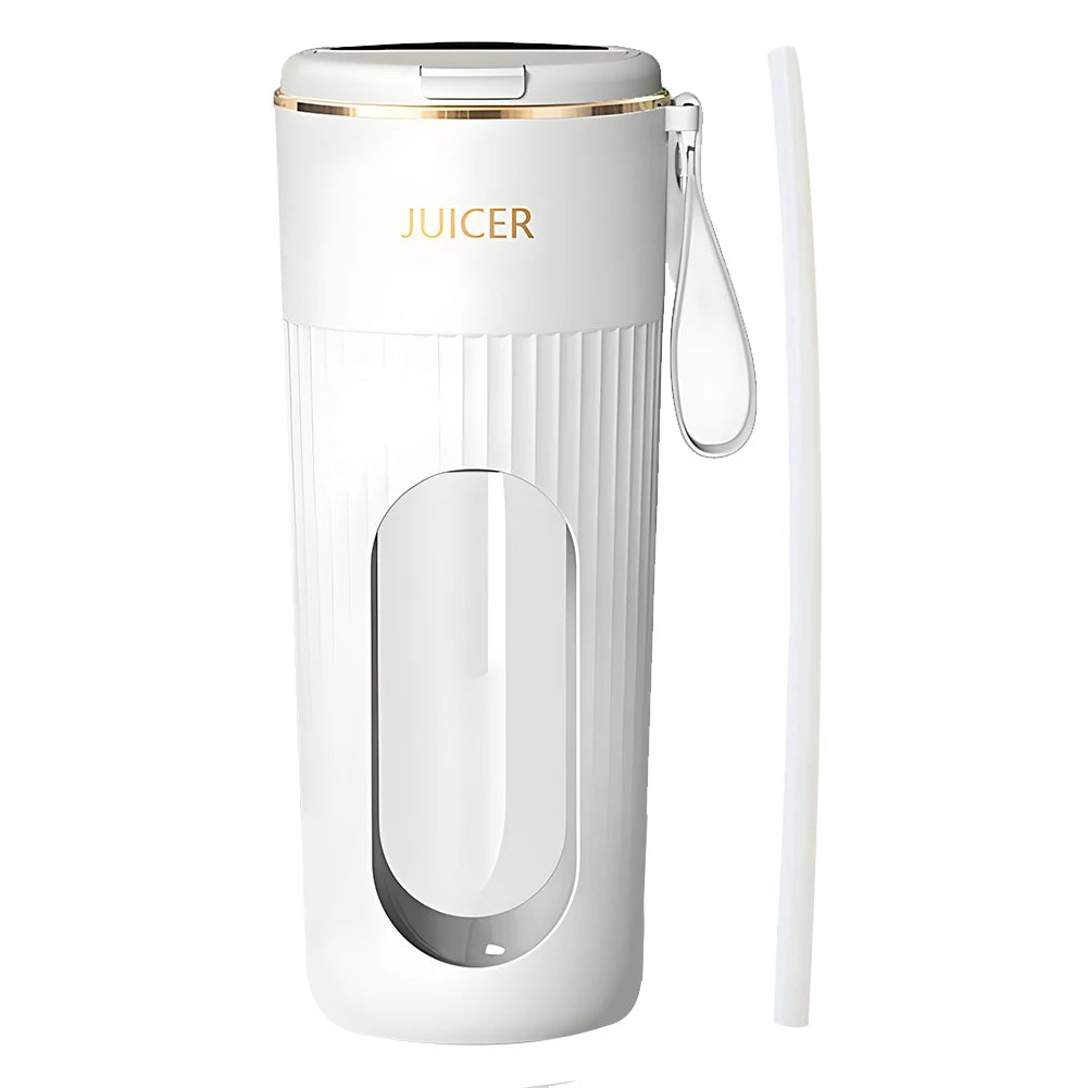 340Ml Portable Juicer Electric Juicer Cup Rechargeable Blender Cup 1200Mah Mini Electric Juicer 14 Blades for Home Office Travel