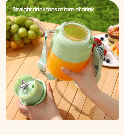 Portable USB Rechargeable Electric Juice Cup, 27 Fl Oz Large Capacity Multifunctional Mini Blender for Smoothies, Milkshakes, An